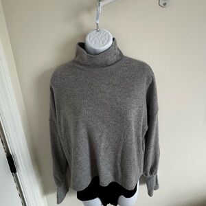 Lulus Grey Mock Neck Sweater